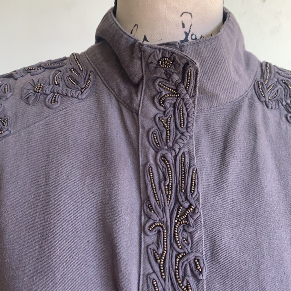 Anthropologie Love Sam Beaded Cargo Jacket - Picture 6 of 16